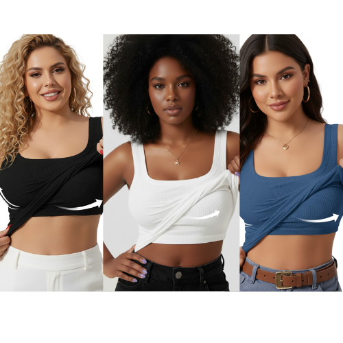 REGATA COM SUTIÃ EMBUTIDO (COMPRE 2, LEVE 3)