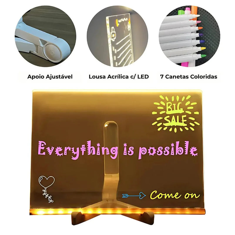 Quadro Acrílico Mágico LED - ClareArt